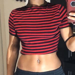 Striped crop top